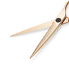 dettaglio forbici matsui precision oro rosa finitura nero opaco