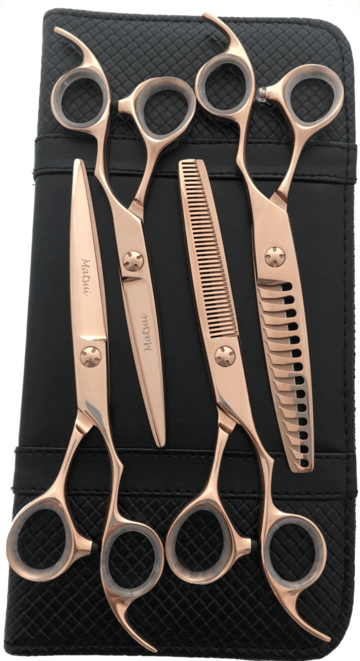 Kit Matsui Aichei Oro Rosa 4 Forbici per Parrucchieri
