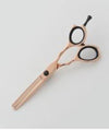 dettaglio forbici per sfoltire oro rosa matsui precision