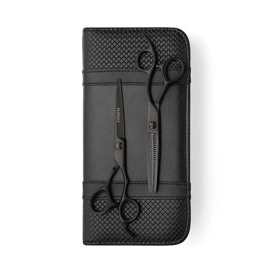 Kit Matsui VG10 Nero Opaco Forbici da Taglio e Forbici per Sfoltire